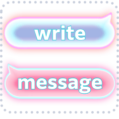 Neon Light Bubble Message Stickers 2