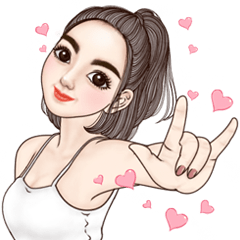 ยูริเซ็กซี่เกิร์ลบิ๊กสติ๊กเกอร์