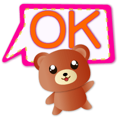 Simple cute bear-Speech balloon