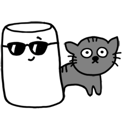 Marshmallow and cat
