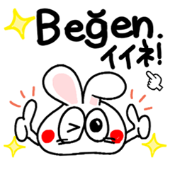 Turkish. Happy rabbit reaction.