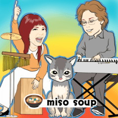 miso soupとチャラの日常会話スタンプ