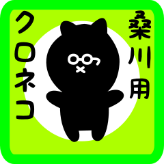 black cat sticker for kuwakawa