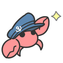 Sticker of the simple crab 5