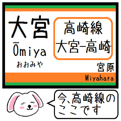 Inform station name of Takasaki line
