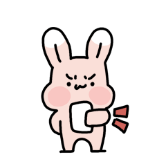 Listen to me first! Office worker rabbit