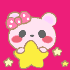 little pink teddy bear stamp