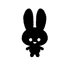 Simple Black rabbit