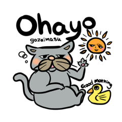 YOSHIE's stickers JP/EN(Cat's greetings)