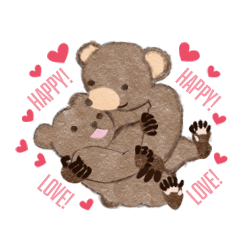 Cute little bear love dad and mom!