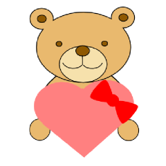 Happy sticker of a bear named Macaron