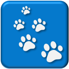 Dog footprinted sticker2