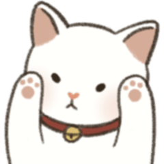 white cat loves labour room – LINE stickers | LINE STORE