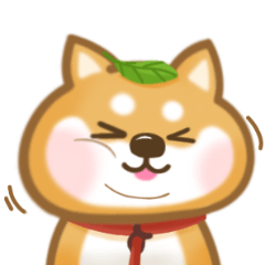 搞怪柴犬動態貼圖-不想回家的柴柴!
