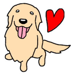 Dog Stamp Golden Retriever