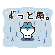 Rainy season and rabbit stickers