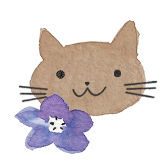 Cat with flower