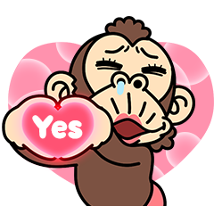 Funny Monkey Couple Stickers (for Women)
