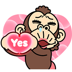 【日文】Funny Monkey Couple Stickers (for Women)