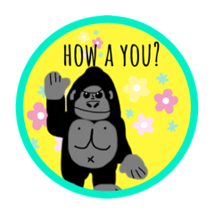 Gorilla's sticker stamp