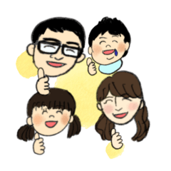 Nakamura family smile sticker