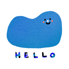 Little Cute Blue Blob Expressions