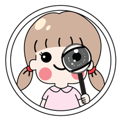 Hana cute girl (Big Stickers)