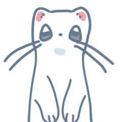 White stoat sticker