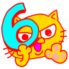 Yellow cat BU-CHIN Sticker 6