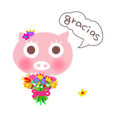 Good luck, pink pig (Spanish version)