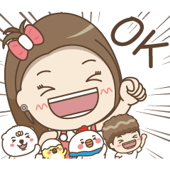 LINE SHOPPING × Mina free sticker