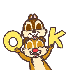 Stiker Animasi Chip 'n' Dale: Ilustrasi