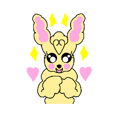 cute light yellow furry rabbit