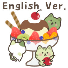 Matcha cat and sweets(English)