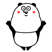 Simple and cute panda stickers