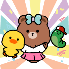 BROWN & FRIENDS x FON_PK (CHOCO MINI) – LINE stickers | LINE STORE
