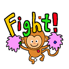 Monkey Mon-chan big letter Sticker