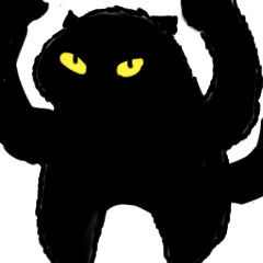 毛毛精靈與黑色怪貓貓