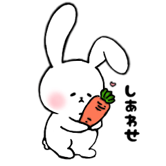 Rabbit & carrot sticker