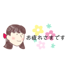 Cute girl daily stickers