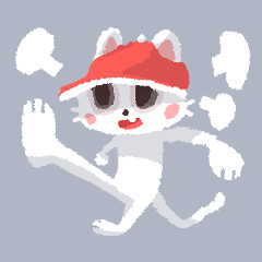 wear a hat in white cat