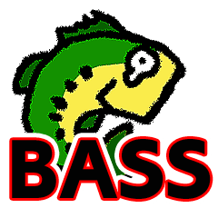 Black bass fishing Sticker