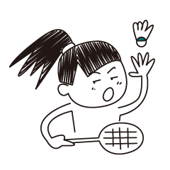 Happy Badminton Girl