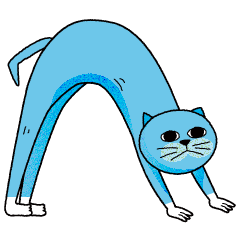 Creepy blue cat