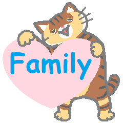 Brown Tabby Cat and Family