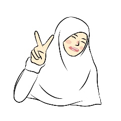 Muslimah Cartoon V.1 Alhamdulillah
