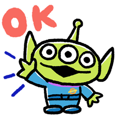 สติกเกอร์เอเลี่ยน ใช้ได้ทุกวัน♪