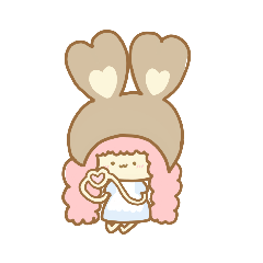 戴著大帽帽的小兔仔