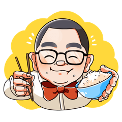 Gourmand uncle Sticker