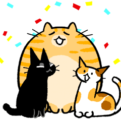 Happy 3 cats animated! ver.2